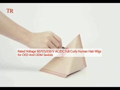 60/125/250V AC/DC フルカーリー ヒューマンヘアウィッグ
