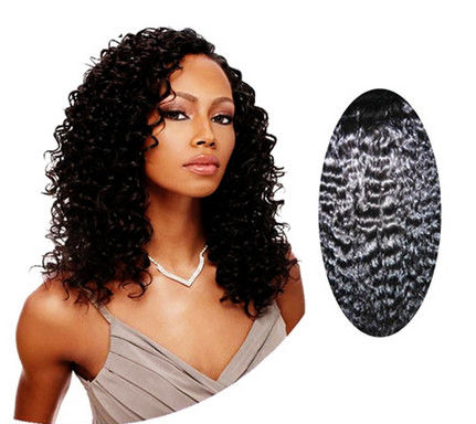 水波/ねじれた巻き毛の人間の毛髪のかつら100%ブラジル ボディ波の毛